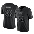 Punc W.Commanders #28 Darrell Green Player Black RFLCTV Limited Stitched Jerseys