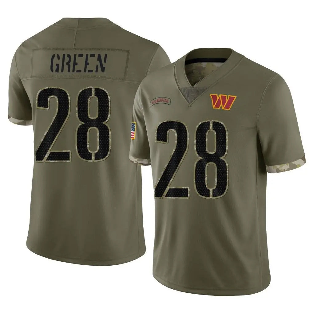 Punc W.Commanders #28 Darrell Green Player  Salute To Service Olive Limited Stitched Jerseys