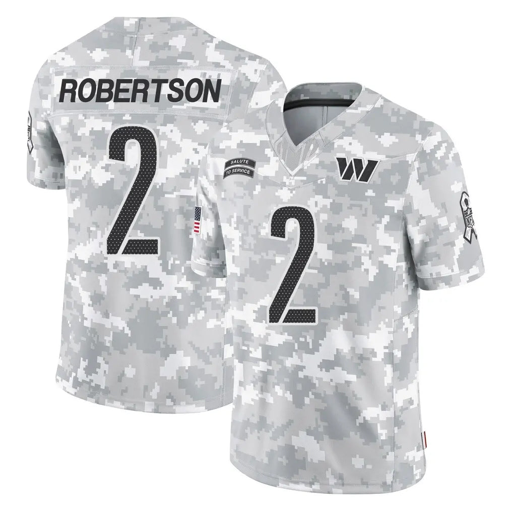 Punc W.Commanders #2 Amik Robertson Player Arctic Camo Limited Salute To Service Home Game Stitched Jerseys