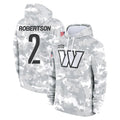 Punc W.Commanders #2 Amik Robertson Player Arctic Camo Limited Salute to Service Pullover Hoodies Game Stitched Jerseys