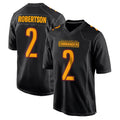 Punc W.Commanders #2 Amik Robertson Player Black Carbon Fashion Home Game Stitched Jerseys
