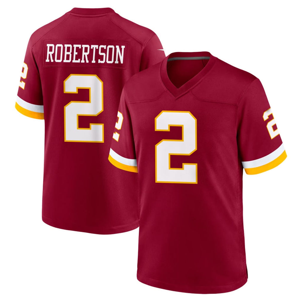 Punc W.Commanders #2 Amik Robertson Player Burgundy Game Home Stitched Jerseys
