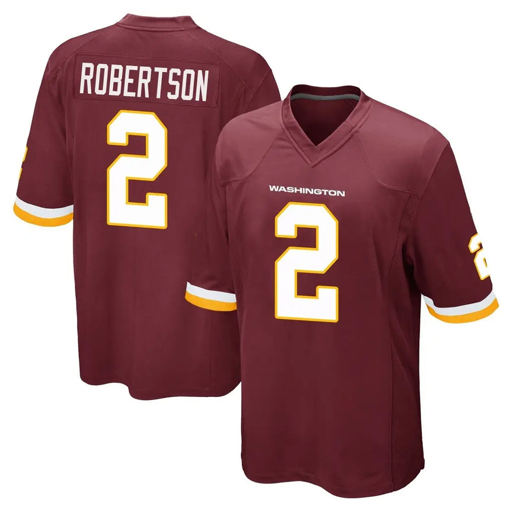 Punc W.Commanders #2 Amik Robertson Player Burgundy Team Color Home Game Stitched Jerseys
