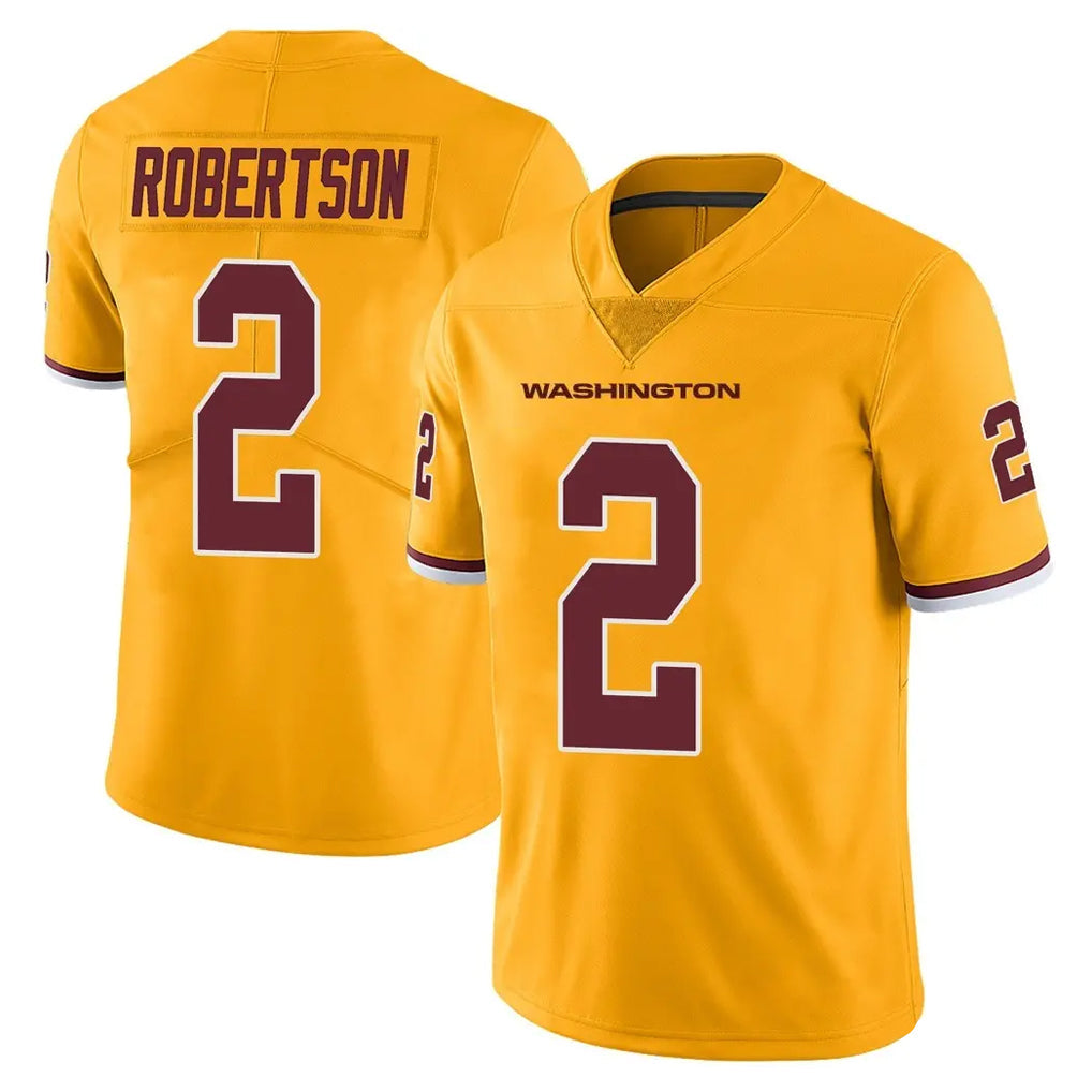 Punc W.Commanders #2 Amik Robertson Player Gold Limited Color Rush Home Game Stitched Jerseys