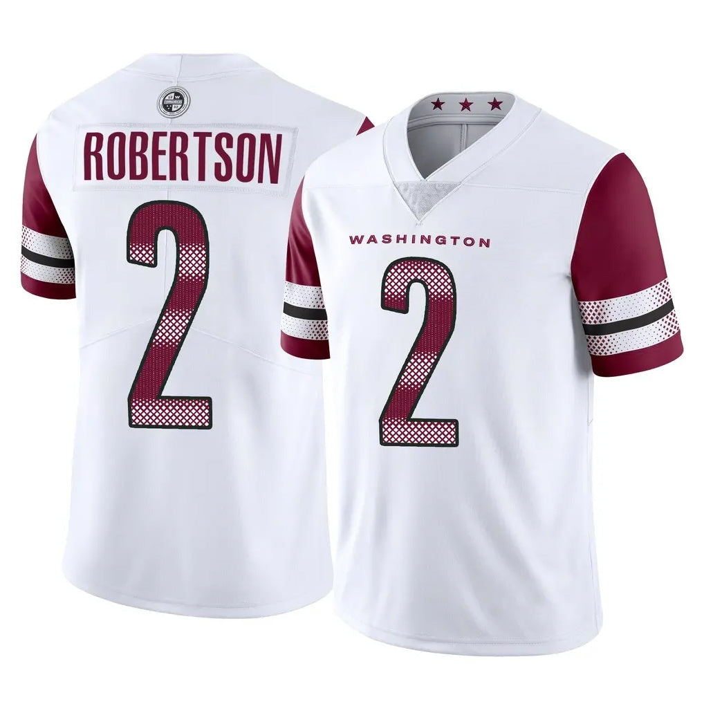 Punc W.Commanders #2 Amik Robertson Player White Limited Vapor Home Game Stitched Jerseys