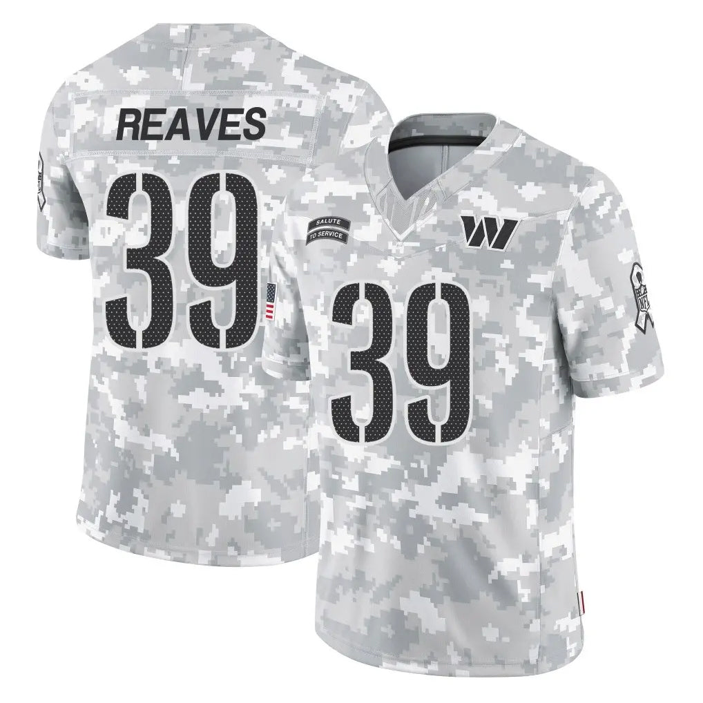 Punc W.Commanders #39 Jeremy Reaves Player Arctic Camo Limited Salute To Service Home Game Stitched Jerseys