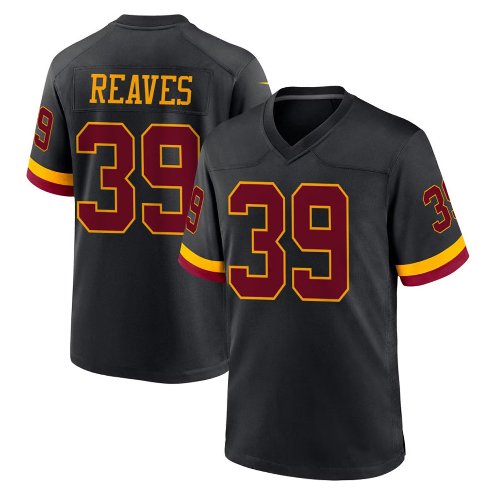 Punc W.Commanders #39 Jeremy Reaves Player Black Limited Home Game Stitched Jerseys