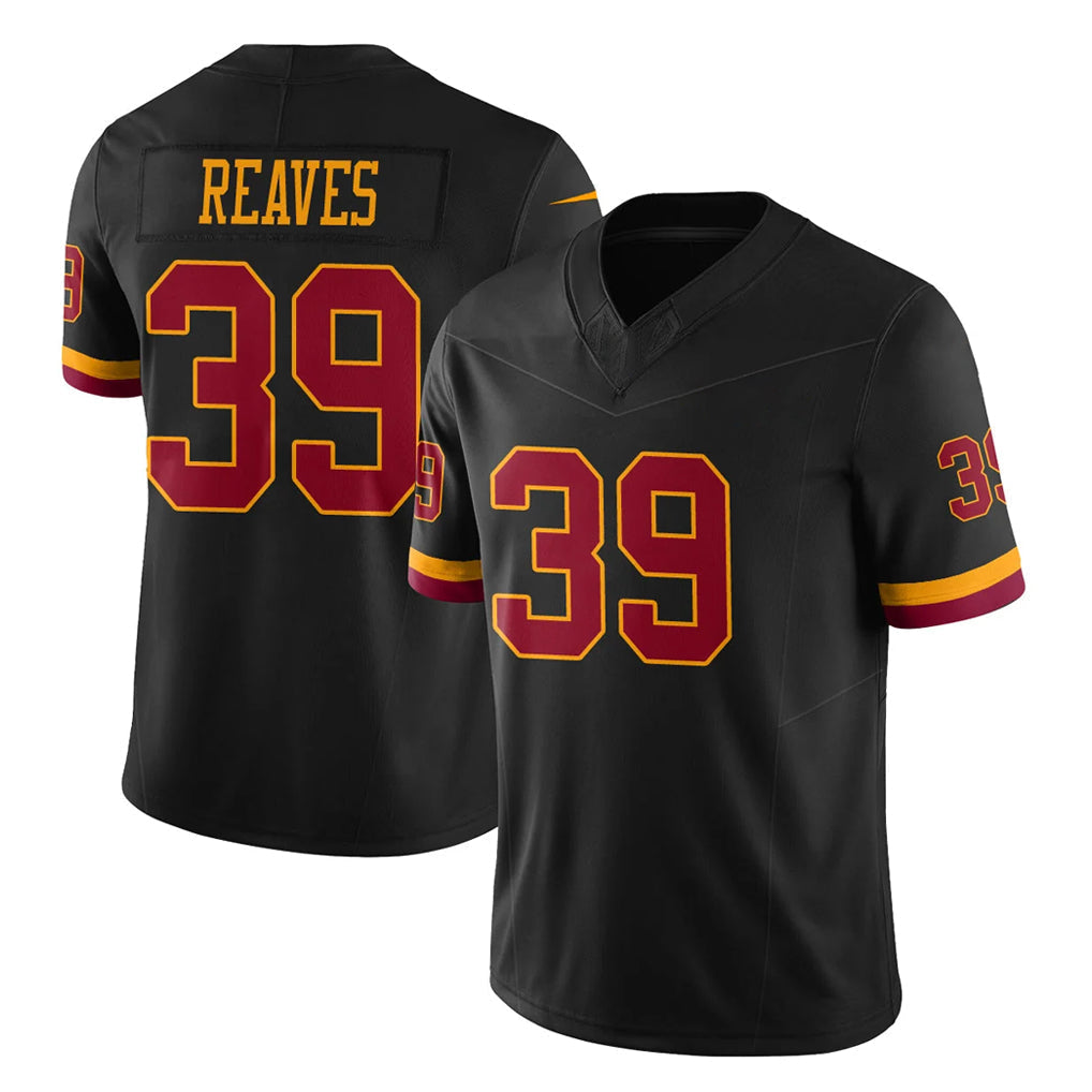 Punc W.Commanders #39 Jeremy Reaves Player Black Limited Vapor Home Game Stitched Jerseys