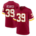 Punc W.Commanders #39 Jeremy Reaves Player Burgundy Game Home Stitched Jerseys