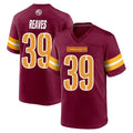 Punc W.Commanders #39 Jeremy Reaves Player Burgundy Home Game Stitched Jerseys