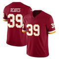 Punc W.Commanders #39 Jeremy Reaves Player Burgundy Limited Team Vapor F.U.S.E. Home Game Stitched Jerseys