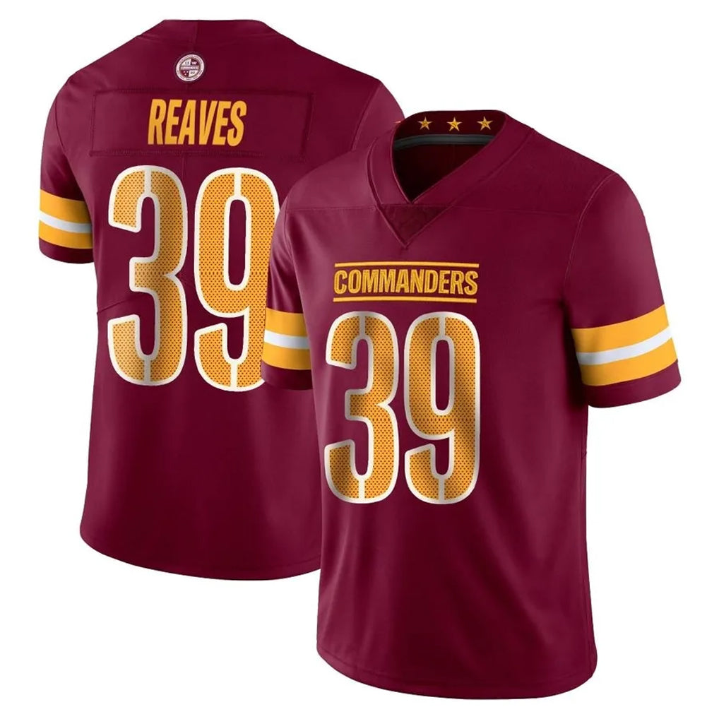 Punc W.Commanders #39 Jeremy Reaves Player Burgundy Limited Vapor Home Game Stitched Jerseys