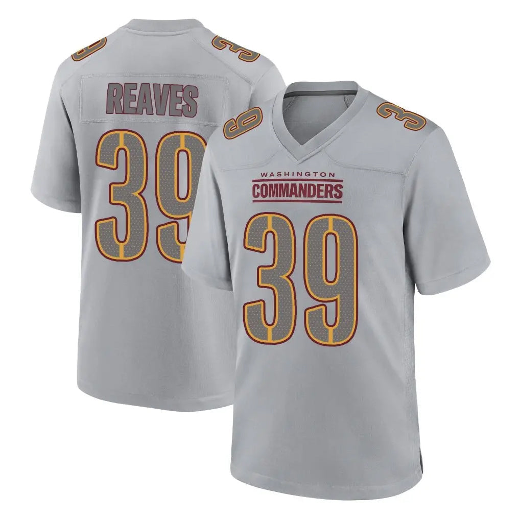 Punc W.Commanders #39 Jeremy Reaves Player Gray Atmosphere Fashion Home Game Stitched Jerseys