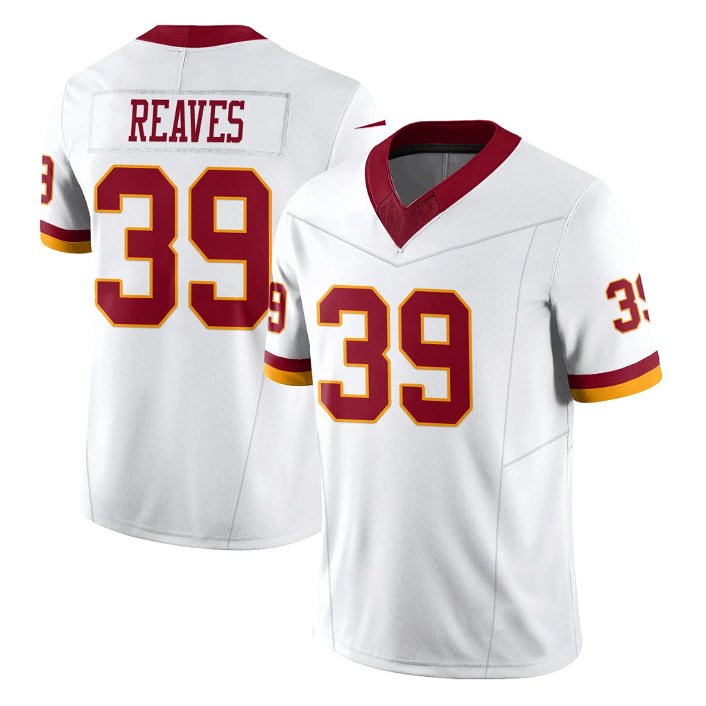 Punc W.Commanders #39 Jeremy Reaves Player White Limited Vapor F.U.S.E. Home Game Stitched Jerseys