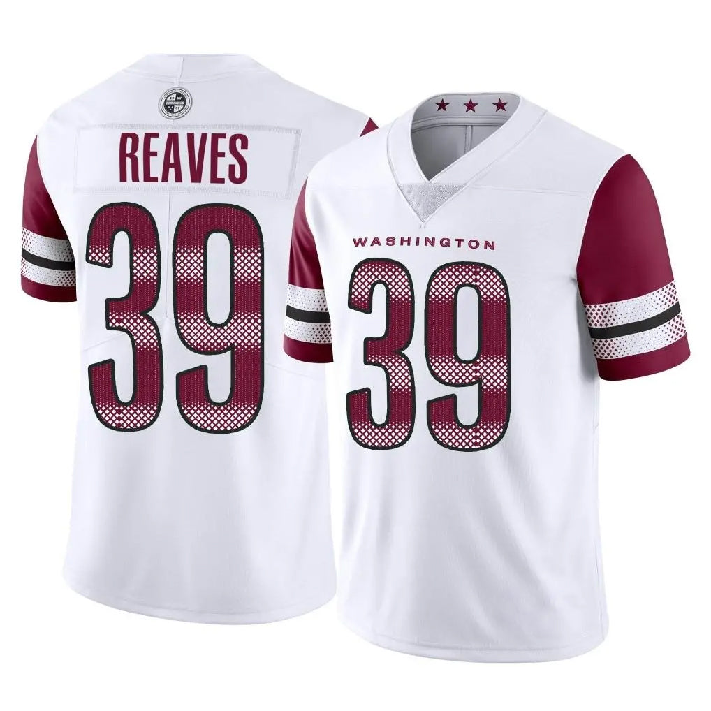 Punc W.Commanders #39 Jeremy Reaves Player White Limited Vapor Home Game Stitched Jerseys