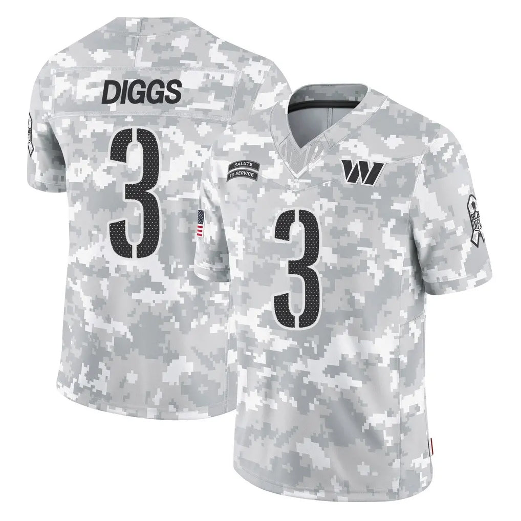 Punc W.Commanders #3 Stefon Diggs Player Arctic Camo Limited Salute To Service Home Game Stitched Jerseys