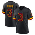 Punc W.Commanders #3 Stefon Diggs Player Black Limited Home Game Stitched Jerseys