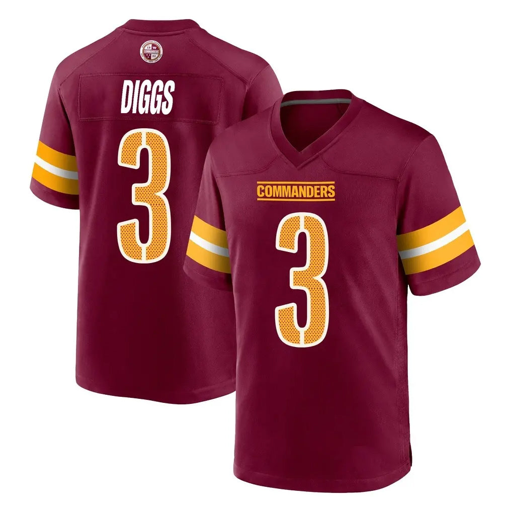 Punc W.Commanders #3 Stefon Diggs Player Burgundy Home Game Stitched Jerseys