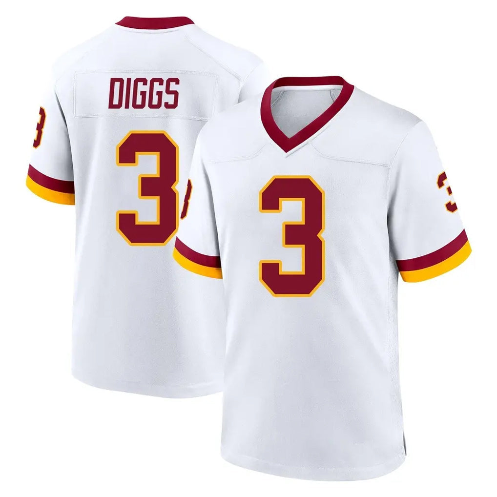 Punc W.Commanders #3 Stefon Diggs Player White Home Game Stitched Jerseys