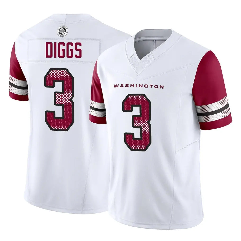 Punc W.Commanders #3 Stefon Diggs Player White Vapor F.U.S.E. Limited Home Game Stitched Jerseys