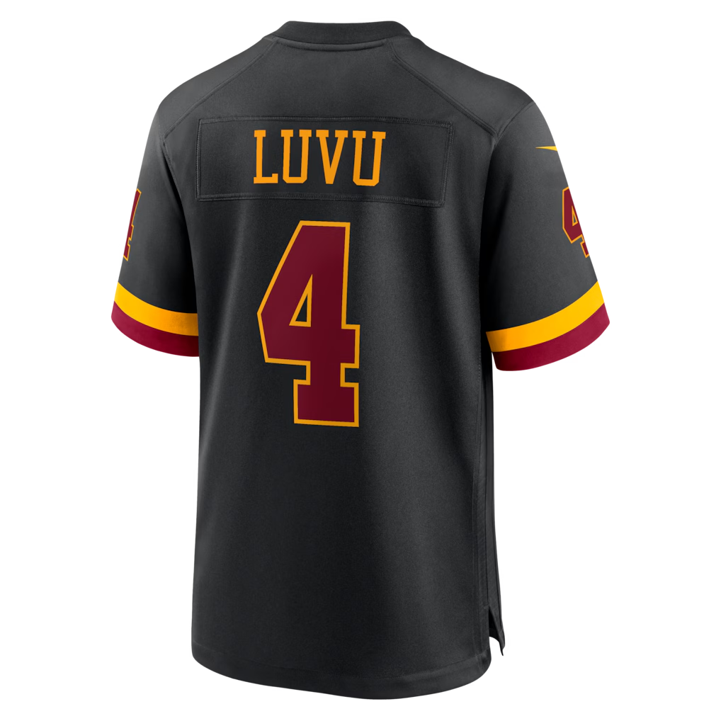 Punc W.Commanders #4 Frankie Luvu Black Hail Raiser Alternate Game Stitched Jerseys