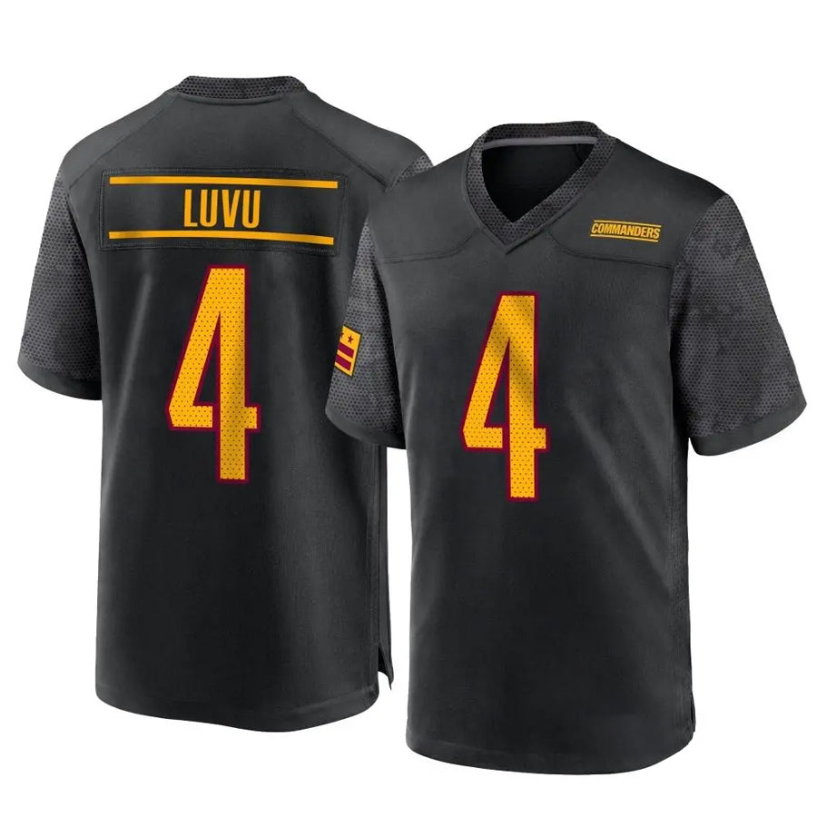 Punc W.Commanders #4 Frankie Luvu Player Black Home Game Stitched Jerseys