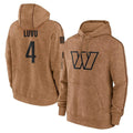 Punc W.Commanders #4 Frankie Luvu Player Brown Salute to Service Hoodies Stitched Jerseys