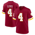 Punc W.Commanders #4 Frankie Luvu Player Burgundy Game Home Stitched Jerseys