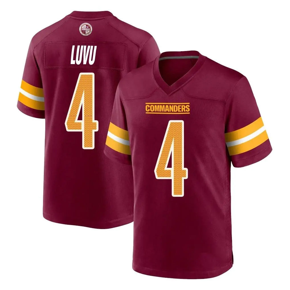 Punc W.Commanders #4 Frankie Luvu Player Burgundy Home Game Stitched Jerseys