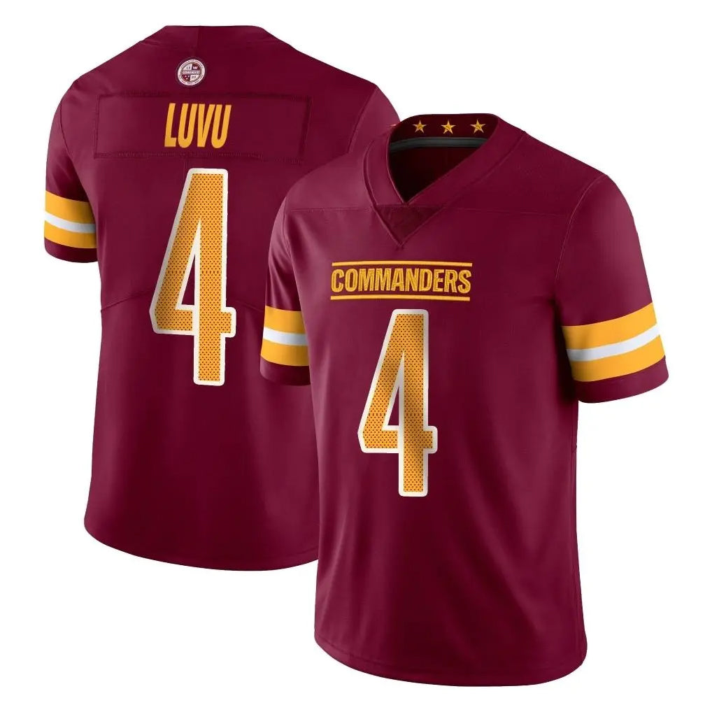 Punc W.Commanders #4 Frankie Luvu Player Burgundy Limited Vapor Home Game Stitched Jerseys