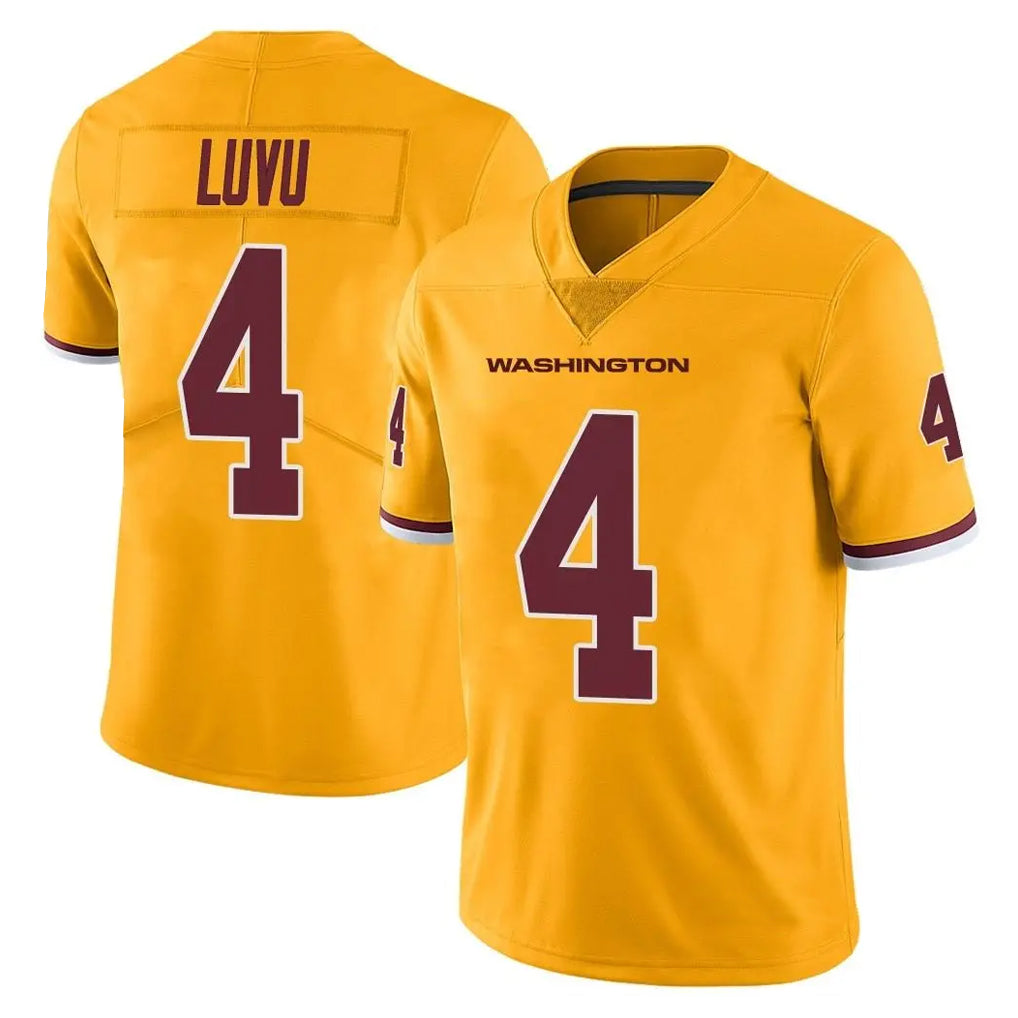 Punc W.Commanders #4 Frankie Luvu Player Gold Vapor Limited Stitched Jerseys