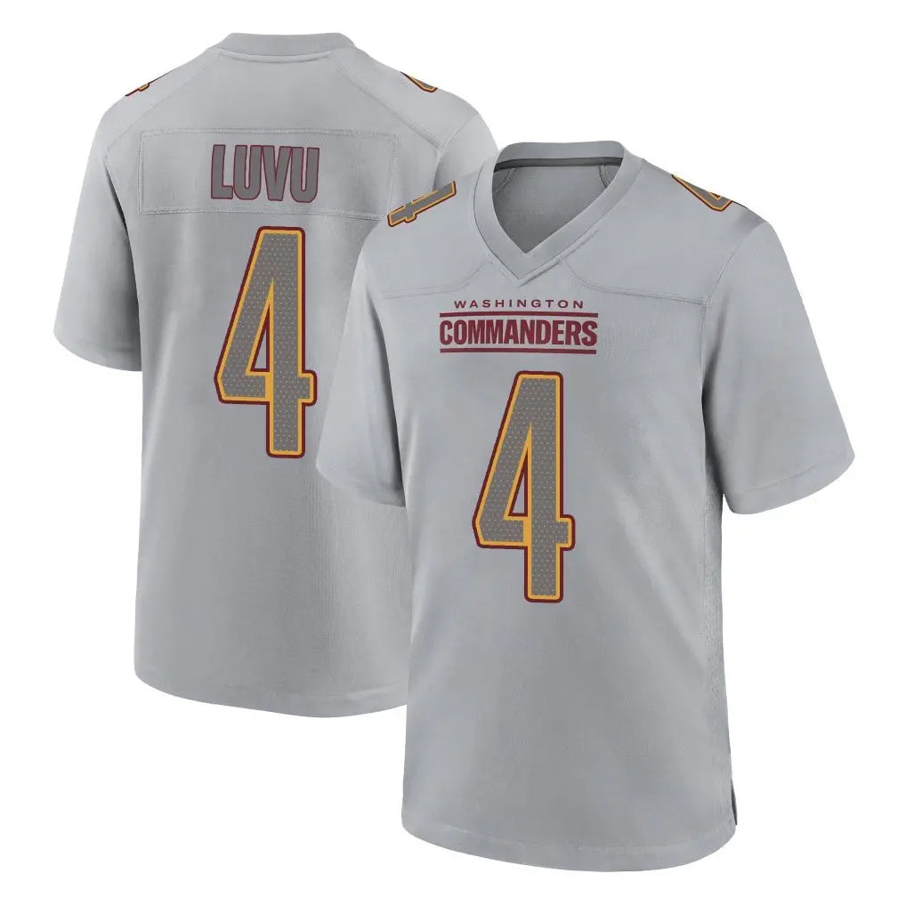Punc W.Commanders #4 Frankie Luvu Player Gray Atmosphere Fashion Home Game Stitched Jerseys