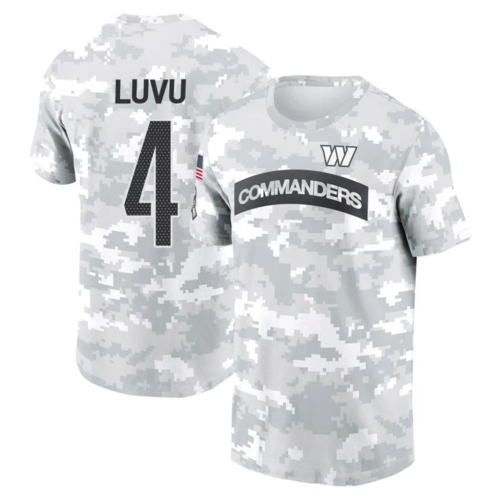 Punc W.Commanders #4 Frankie Luvu Player Salute to Service Hoodies T-Shirts Football Jerseys