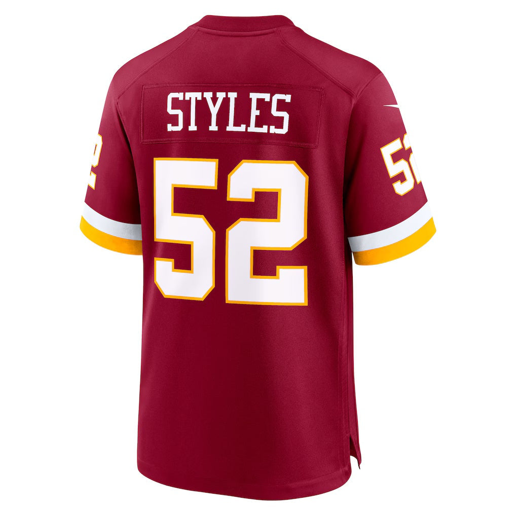 Punc W.Commanders #52 Sonny Styles Burgundy 2026 Draft First Round Pick No. 7 Team Game Stitched Jerseys