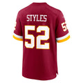 Punc W.Commanders #52 Sonny Styles Burgundy 2026 Draft First Round Pick No. 7 Team Game Stitched Jerseys