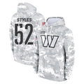 Punc W.Commanders #52 Sonny Styles Player Arctic Camo Limited Salute to Service Pullover Hoodies Game Stitched Jerseys