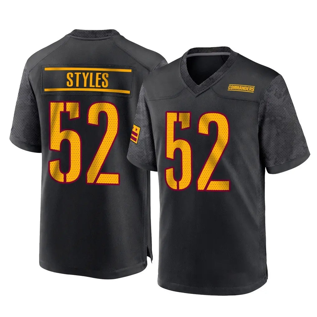 Punc W.Commanders #52 Sonny Styles Player Black Home Game Stitched Jerseys