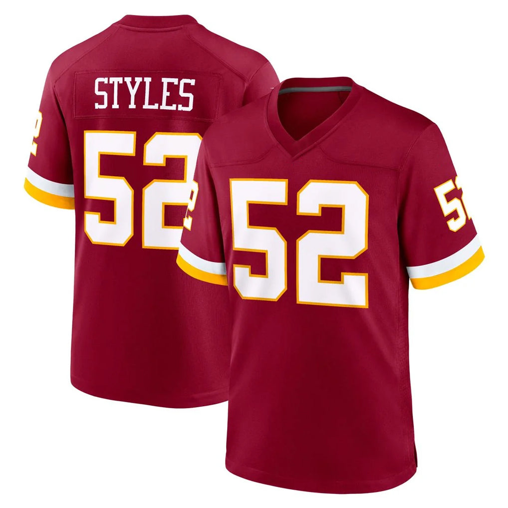 Punc W.Commanders #52 Sonny Styles Player Burgundy Game Home Stitched Jerseys