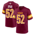 Punc W.Commanders #52 Sonny Styles Player Burgundy Home Game Stitched Jerseys