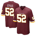 Punc W.Commanders #52 Sonny Styles Player Burgundy Team Color Home Game Stitched Jerseys