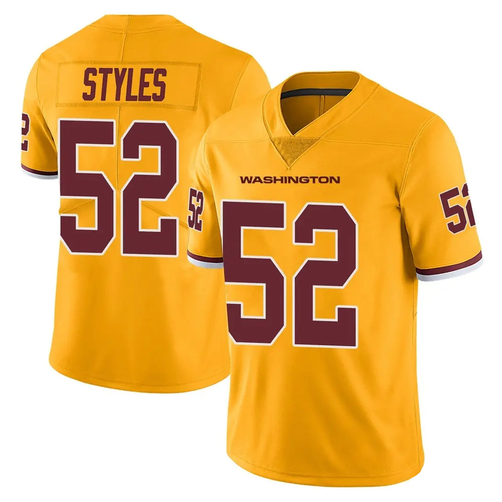 Punc W.Commanders #52 Sonny Styles Player Gold Limited Color Rush Home Game Stitched Jerseys