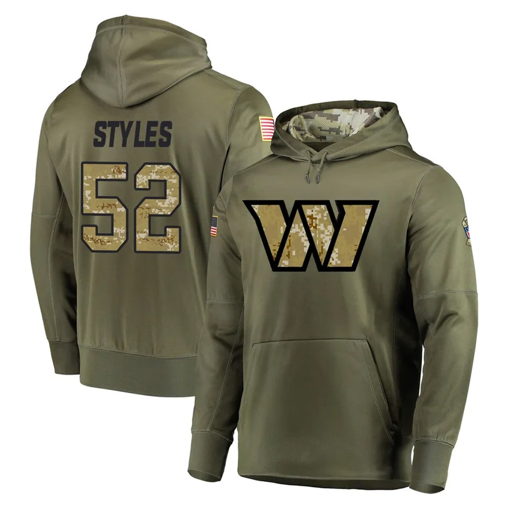 Punc W.Commanders #52 Sonny Styles Player Olive Salute to Service Pullover Hoodie Limited Home Game Stitched Jerseys