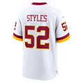 Punc W.Commanders #52 Sonny Styles White Game Super Bowl Era Stitched Jerseys
