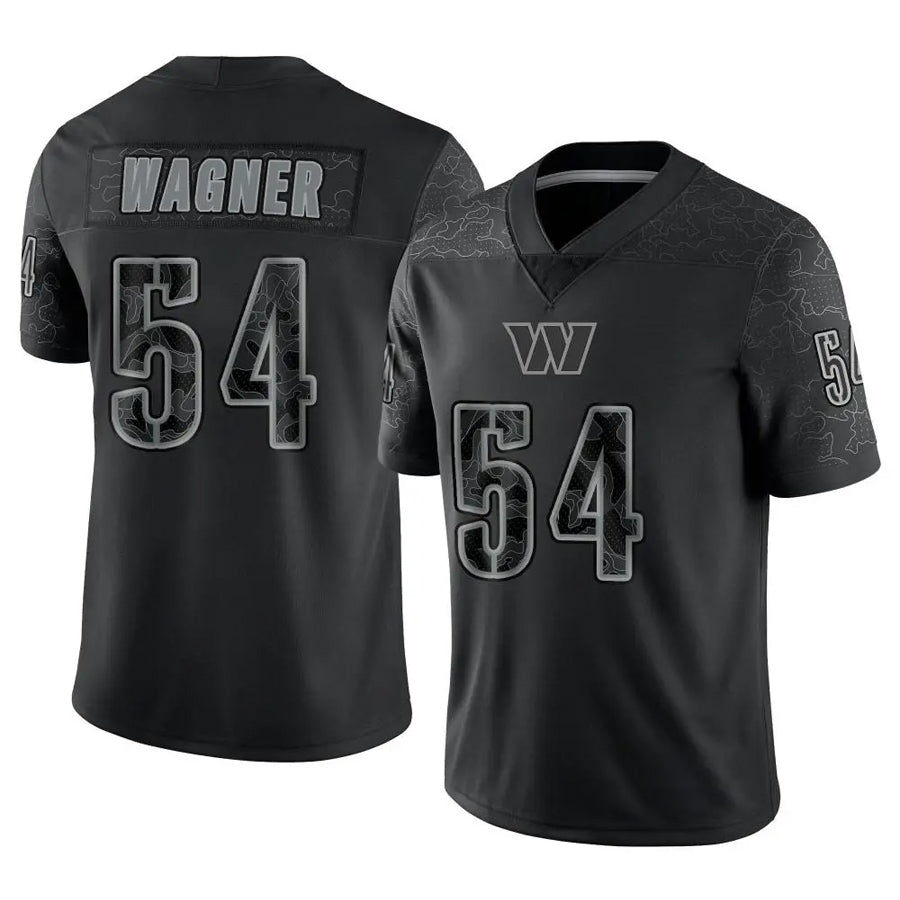 Punc W.Commanders #54 Bobby Wagner Player Black RFLCTV Limited Stitched Jerseys