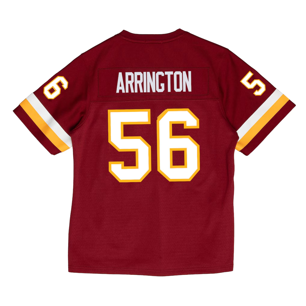 Punc W.Commanders #56 LaVar Arrington Mitchell & Ness Burgundy 2001 Legacy Throwback Replica Jersey Stitched Puhic Game Jerseys