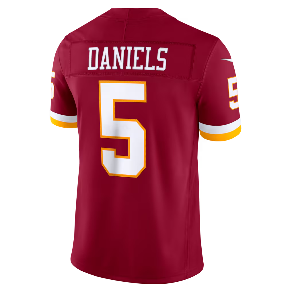 Punc W.Commanders #5 Jayden Daniels Burgundy Team Vapor F.U.S.E. Stitched Limited Jerseys