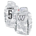 Punc W.Commanders #5 Jayden Daniels Player Arctic Camo Limited Salute to Service Pullover Hoodies Game Stitched Jerseys