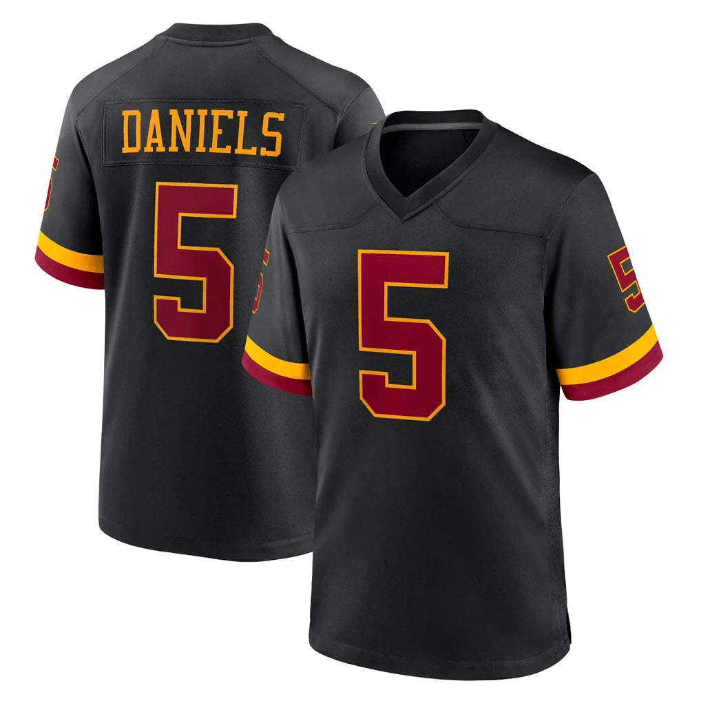 Punc W.Commanders #5 Jayden Daniels Player Black Limited Home Game Stitched Jerseys