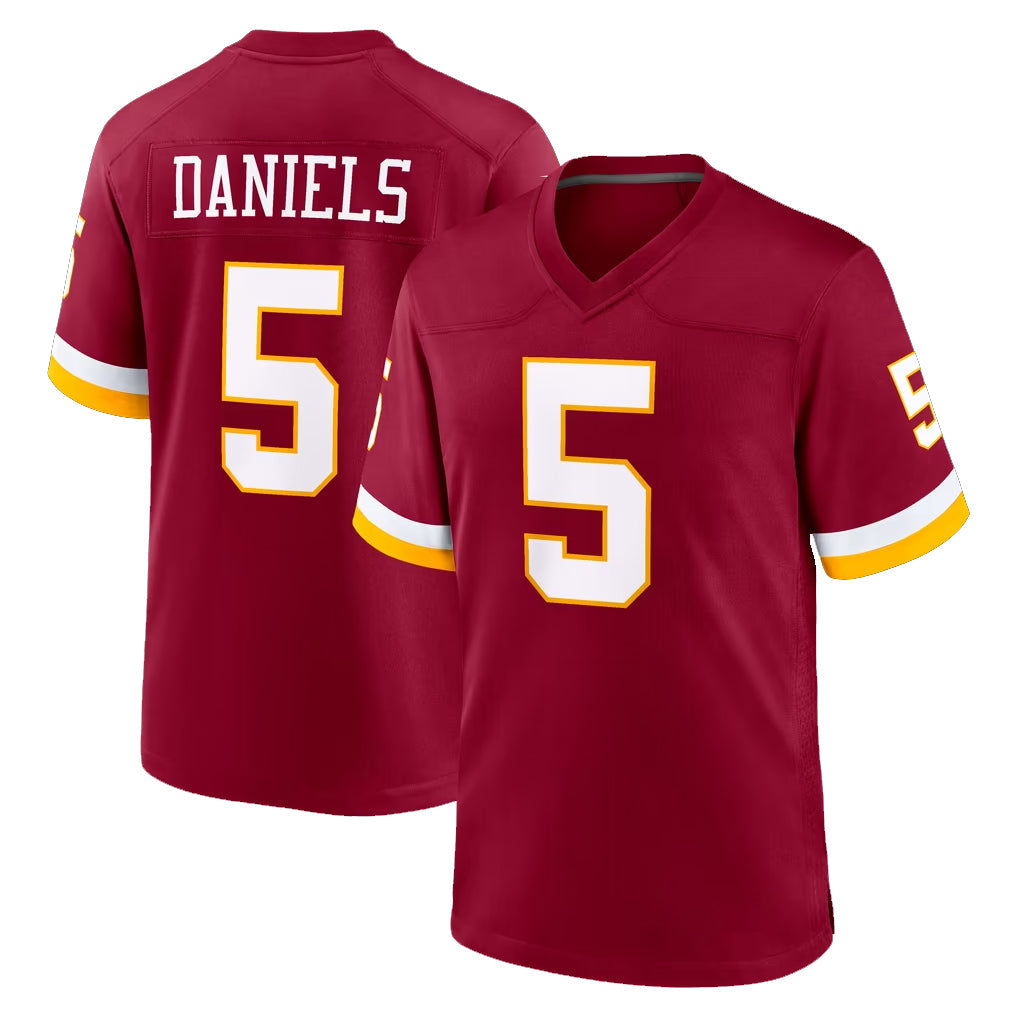 Punc W.Commanders #5 Jayden Daniels Player Burgundy Game Home Stitched Jerseys