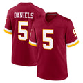 Punc W.Commanders #5 Jayden Daniels Player Burgundy Game Home Stitched Jerseys